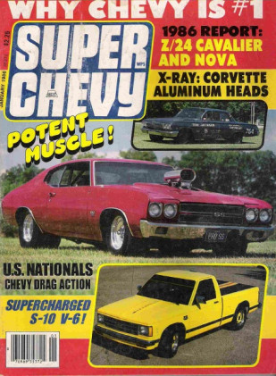 SUPER CHEVY 1986 JAN - Z-11, KENWOOD/BARRIS, 409, VETTE